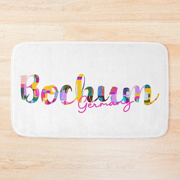 Item preview, Bochum, Germany, Vibrant Abstract City Typography Art designed and sold by Wanderful-roads.