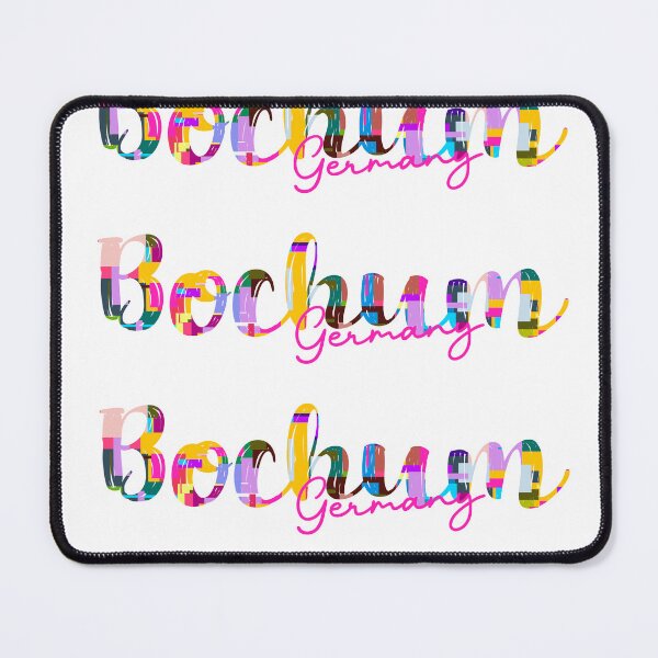 Item preview, Bochum, Germany, Vibrant Abstract City Typography Art designed and sold by Wanderful-roads.