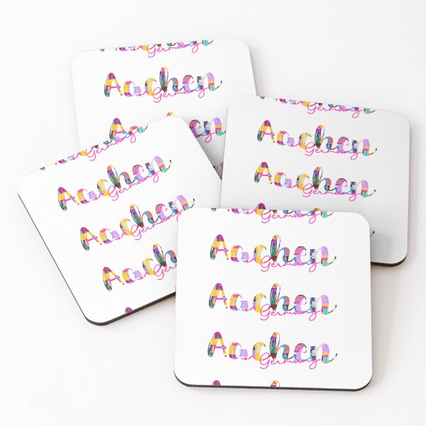 Item preview, Aachen, Germany, Vibrant Abstract City Typography Art designed and sold by Wanderful-roads.