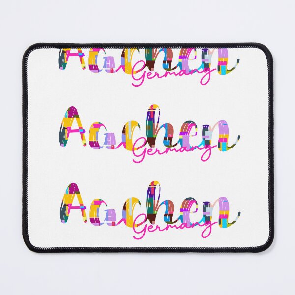 Item preview, Aachen, Germany, Vibrant Abstract City Typography Art designed and sold by Wanderful-roads.