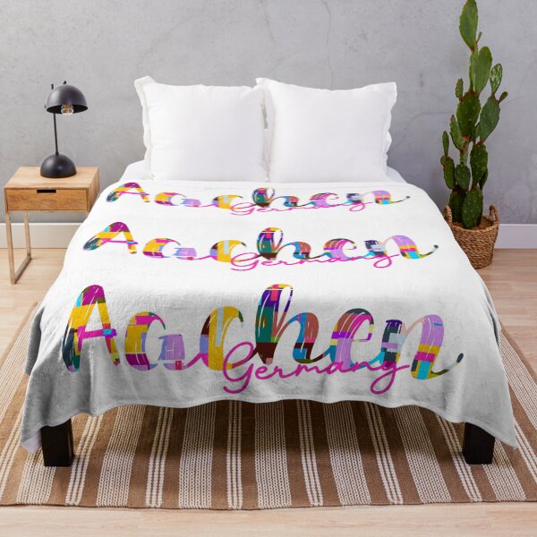 Item preview, Aachen, Germany, Vibrant Abstract City Typography Art designed and sold by Wanderful-roads.