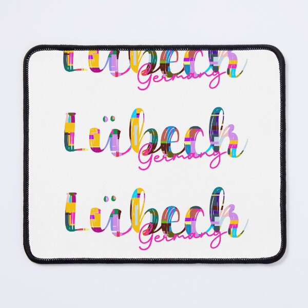 Item preview, Lübeck, Germany, Vibrant Abstract City Typography Art designed and sold by Wanderful-roads.