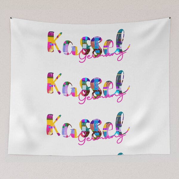 Item preview, Kassel, Germany, Vibrant Abstract City Typography Art designed and sold by Wanderful-roads.