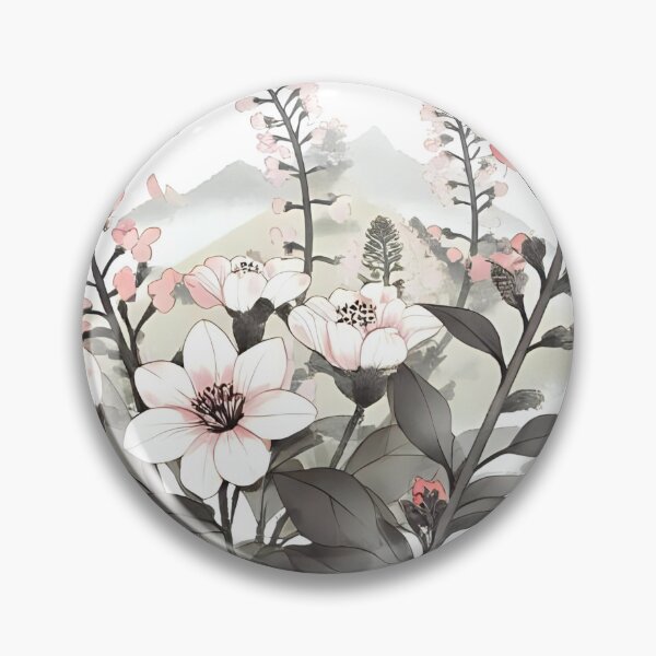 Aperçu de l'œuvre Fleurs sauvages rose tendre – Aquarelle botanique minimaliste créée et vendue par HeavyFeatherz.