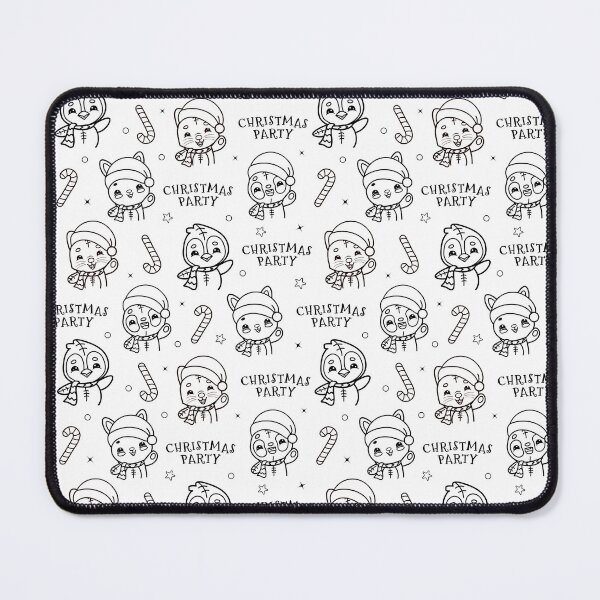 Item preview, Cute Christmas animal drawing, kawaii fun coloring page for kids designed and sold by IrinaCuteLab.