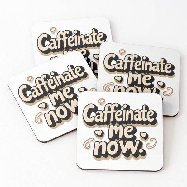 Item preview, Caffeinate Me Now Luxury Text Sticker | Elegant Minimal Serif Design designed and sold by BankMano.