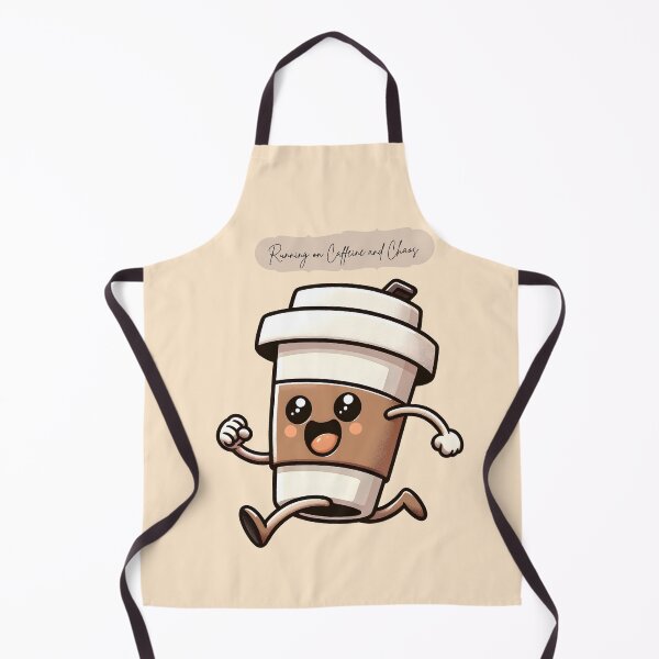 Item preview, Running on Caffeine and Chaos – Funny Aesthetic Quote Design designed and sold by CozyDreamNest.