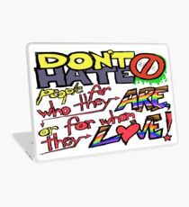 Don’t Hate (laptop skin, clear background) Laptop Skin