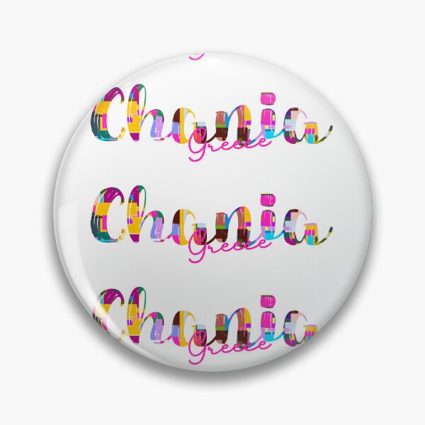 Item preview, Chania, Greece, Vibrant Abstract City Typography Art designed and sold by Wanderful-roads.