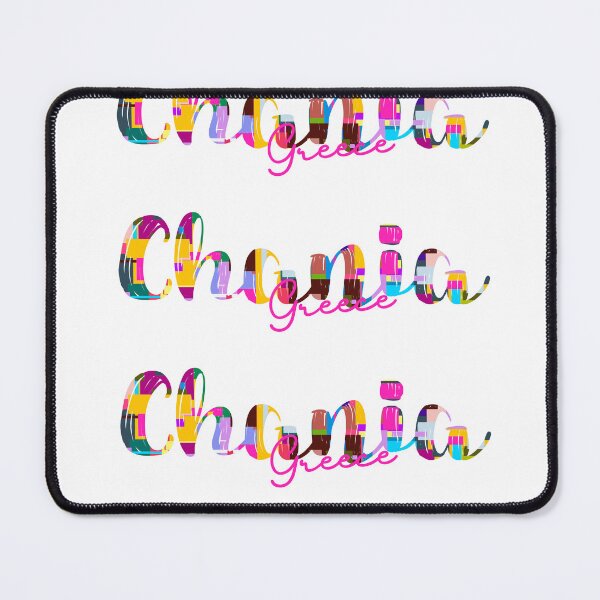 Item preview, Chania, Greece, Vibrant Abstract City Typography Art designed and sold by Wanderful-roads.