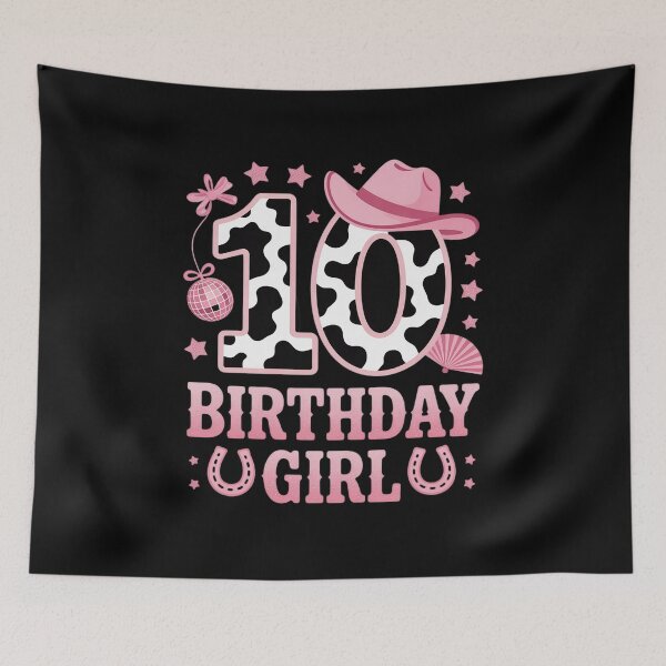 Item preview, Happy 10th Birthday Girl Rodeo Western Cowgirl Cowboy designed and sold by Idarmotar.