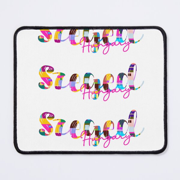 Item preview, Szeged, Hungary, Vibrant Abstract City Typography Art designed and sold by Wanderful-roads.