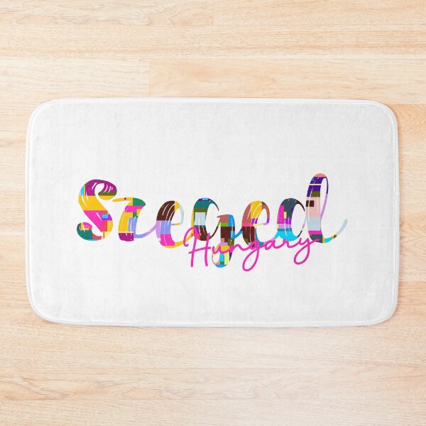 Item preview, Szeged, Hungary, Vibrant Abstract City Typography Art designed and sold by Wanderful-roads.
