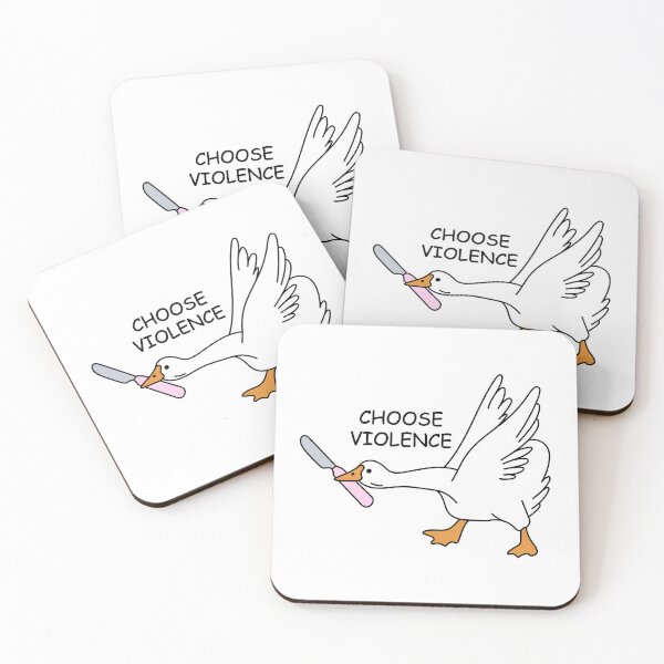 Item preview, Silly goose with knife. Choose Violence. Funny. designed and sold by CoCoArt-Ua.