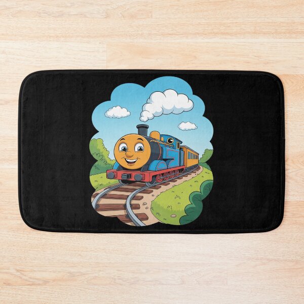 Item preview, Happy Cartoon Trains Colorful Smiling Locomotive Kids Train designed and sold by Idarmotar.