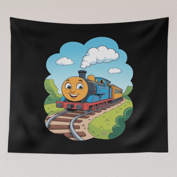 Item preview, Happy Cartoon Trains Colorful Smiling Locomotive Kids Train designed and sold by Idarmotar.