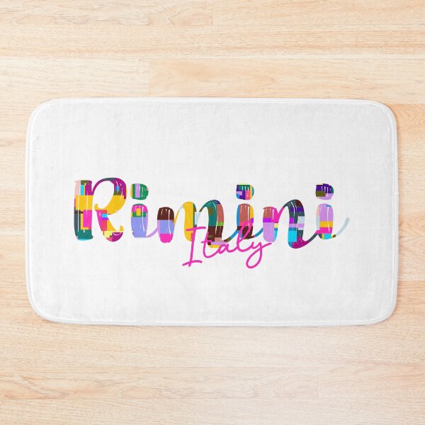Item preview, Rimini, Italy, Vibrant Abstract City Typography Art designed and sold by Wanderful-roads.