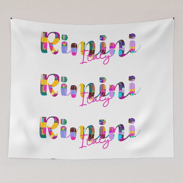 Item preview, Rimini, Italy, Vibrant Abstract City Typography Art designed and sold by Wanderful-roads.