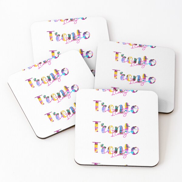 Item preview, Trento, Italy, Vibrant Abstract City Typography Art designed and sold by Wanderful-roads.