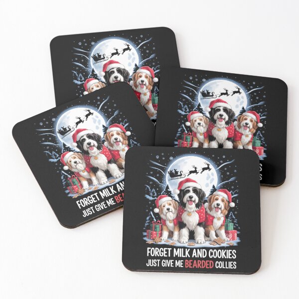 Item preview, Forget Milk and Cookies Just Give Me Bearded Collies Xmas designed and sold by VENOM0RIOT.