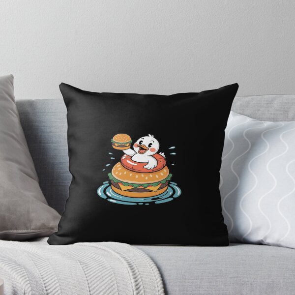 Item preview, Happy Duck Burger Float Cartoon designed and sold by Idarmotar.
