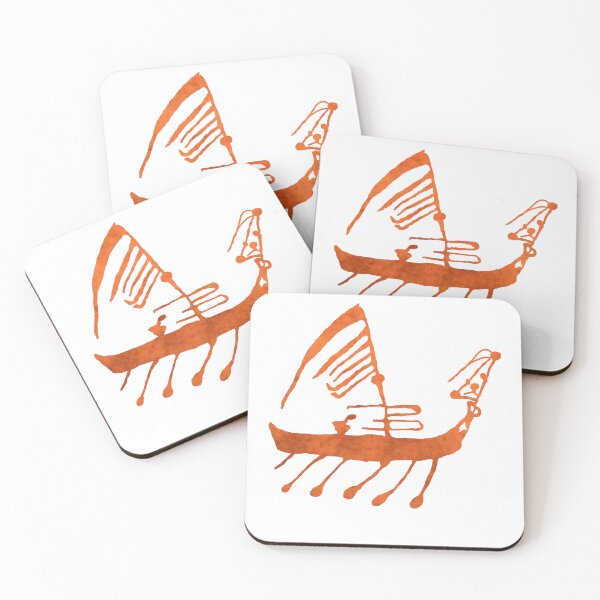 Item preview, Ancient Aboriginal Rock Art – Spirit Boat, Australia designed and sold by SilentRocks.
