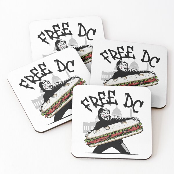 Item preview, Free DC Sandwich Guy Banksy Parody - Viral Protest Meme Street Sticker designed and sold by GeniePixel.