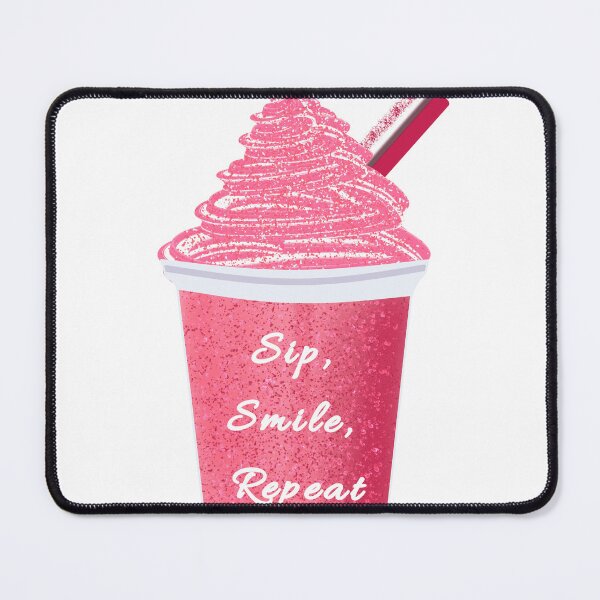 Item preview, Strawberry milkshake with icing and cherry illustration designed and sold by CanvasCharmHub.