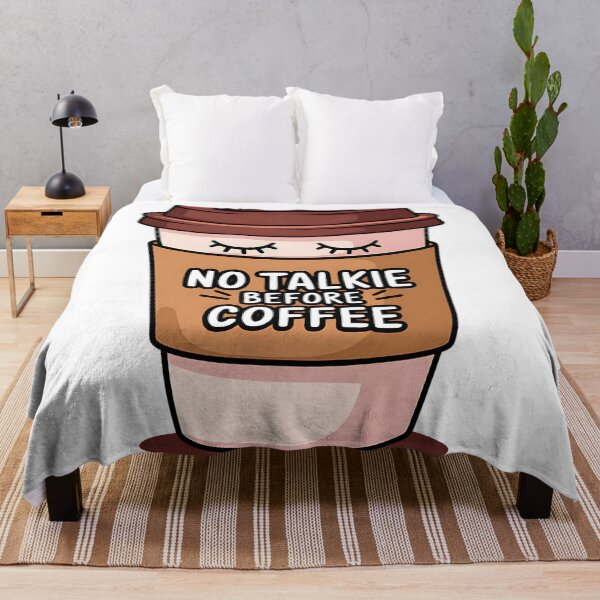 Item preview, Cute Coffee Cup Sticker – No Talkie Before Coffee designed and sold by Lulunza.