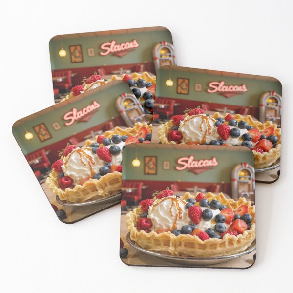 Item preview, Delicious Belgian Waffle with Fresh Berries in Retro American Diner designed and sold by Arcadia World.