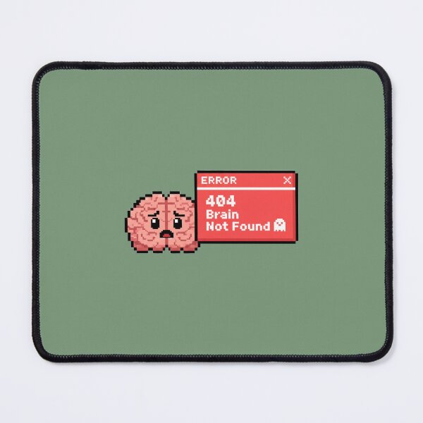 Item preview, 404 Brain Not Found Pixel Art designed and sold by WiserShop.