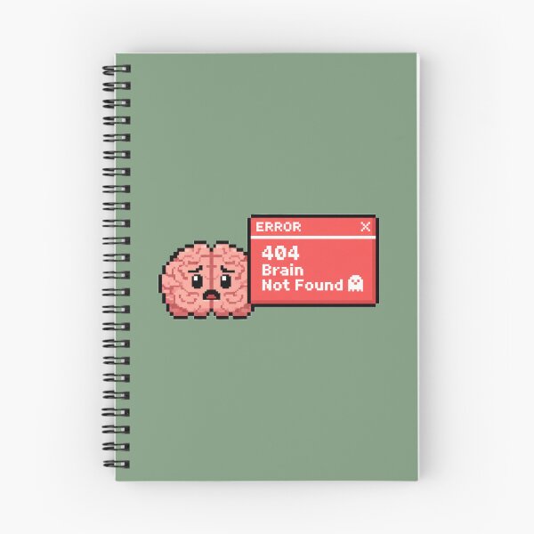 Item preview, 404 Brain Not Found Pixel Art designed and sold by WiserShop.