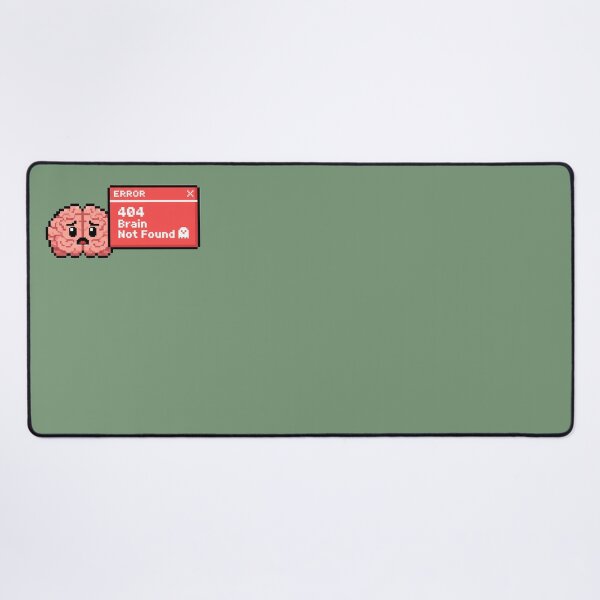 Item preview, 404 Brain Not Found Pixel Art designed and sold by WiserShop.
