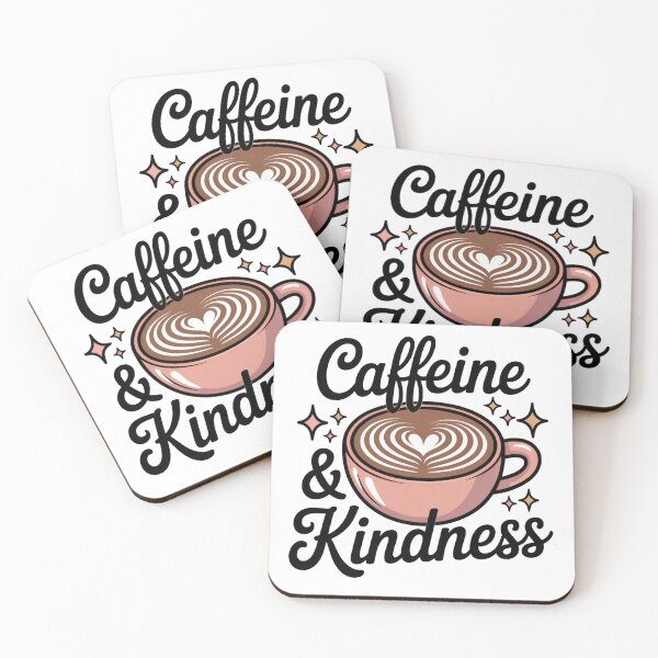 Item preview, Caffeine and Kindness Coffee Cup – Cute Aesthetic Design designed and sold by Lulunza.