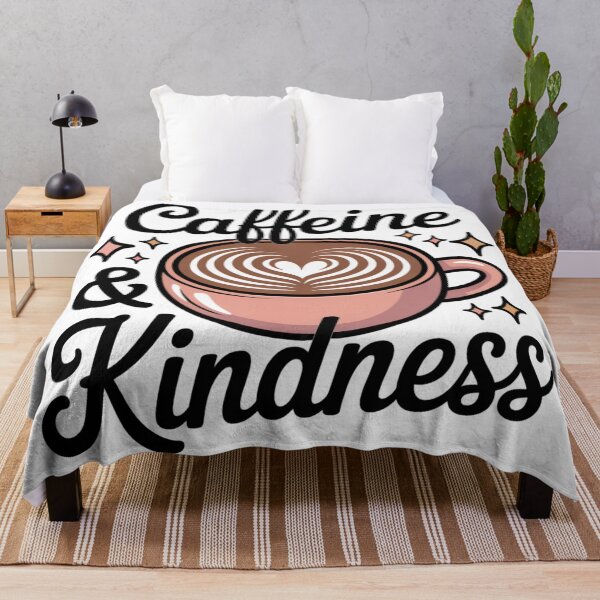 Item preview, Caffeine and Kindness Coffee Cup – Cute Aesthetic Design designed and sold by Lulunza.