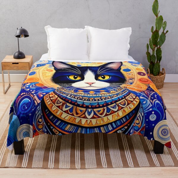 Item preview, Klimt Cat in Elegant Costume designed and sold by Vicky Brago-Mitchell®.