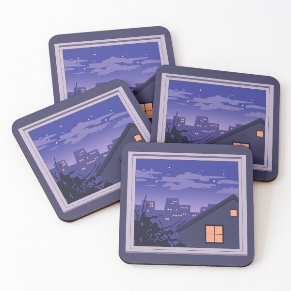 Item preview, Night Time Window View Minimalist designed and sold by PastelPixelCo.