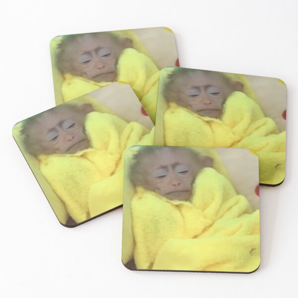 Item preview, cozy monkey in blankey designed and sold by monkey zone.