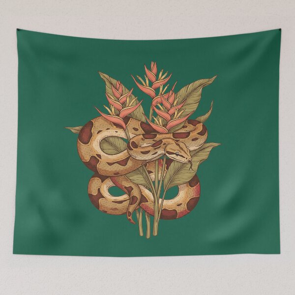Item preview, Boa Constrictor Among Tropical Heliconia designed and sold by BirdsnStuff.