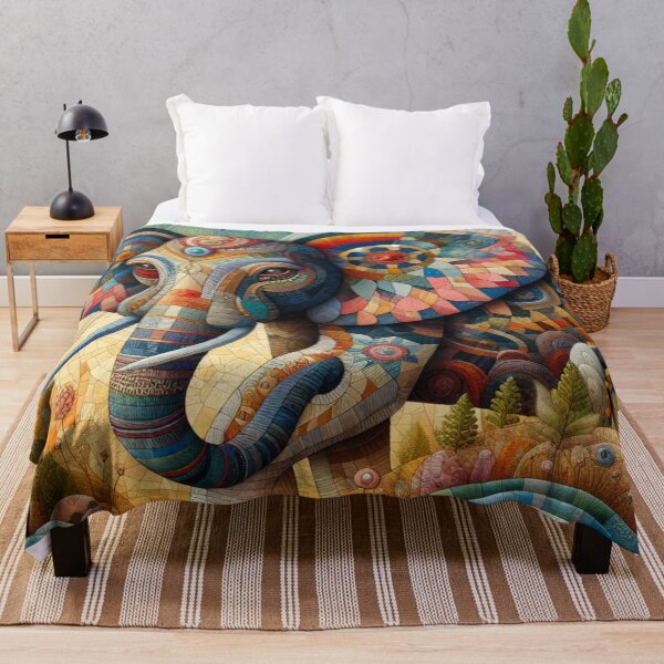 Item preview, Colorful Geometric Elephant designed and sold by purplesensation.