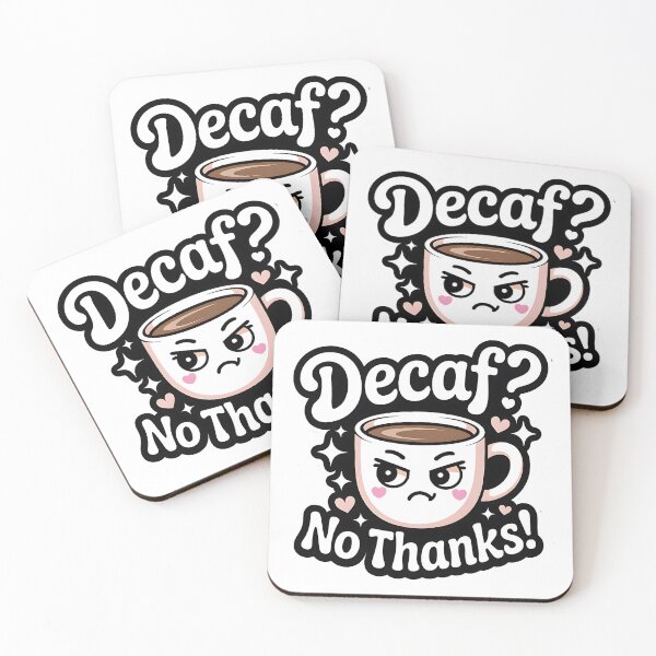 Item preview, Decaf No Thanks Coffee Lover Funny Sticker designed and sold by Lulunza.