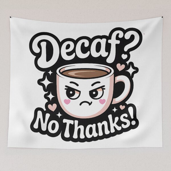 Item preview, Decaf No Thanks Coffee Lover Funny Sticker designed and sold by Lulunza.