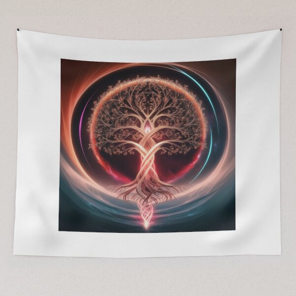 Item preview, Ethereal Cosmic Tree of Life in Nebula Glow designed and sold by Bilikaru.