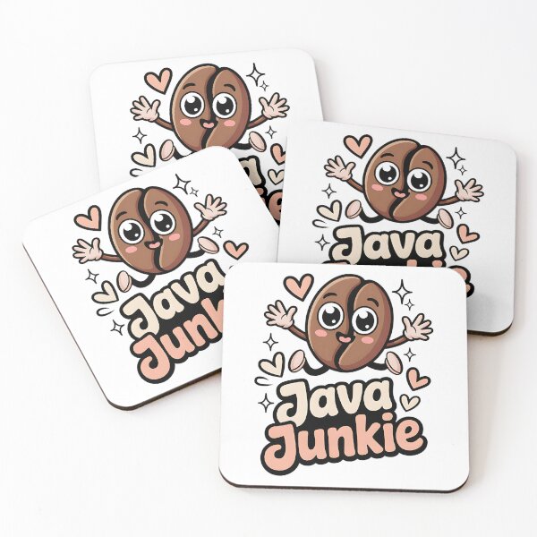 Item preview, Java Junkie Cute Coffee Bean Lover Sticker designed and sold by Lulunza.