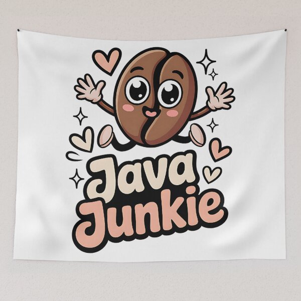 Item preview, Java Junkie Cute Coffee Bean Lover Sticker designed and sold by Lulunza.