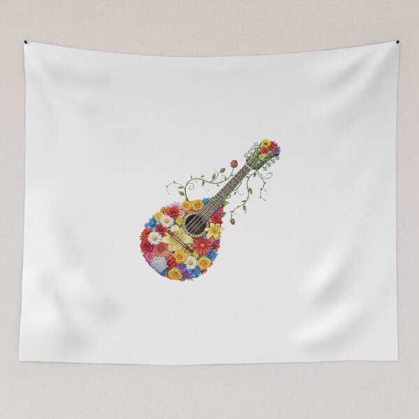 Item preview, Music Lover Gift, Musician Gift, Beautiful Sounds,Traditional and Modern Musical Instruments, ivy flowers, Floral,Nature Love Art ,Nature Lover Gift, Peaceful Natural Design designed and sold by chipmuckdesignn.