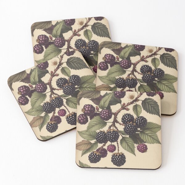 Item preview, Wild Blackberry Vintage Botanical Print designed and sold by PrimeGens.