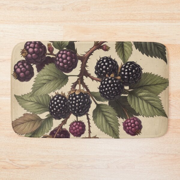 Item preview, Wild Blackberry Vintage Botanical Print designed and sold by PrimeGens.