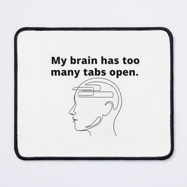 Item preview, Overthinking Brain Sticker | Funny Productivity Quote Design | ADHD designed and sold by Ink & Intent.
