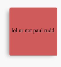 lol ur not paul rudd Canvas Print